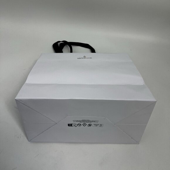 MONCLER WHITE PAPER SHOPPING Gift BAG With Tags - Picture 6 of 11